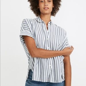Blue and White Striped Button Down Madewell